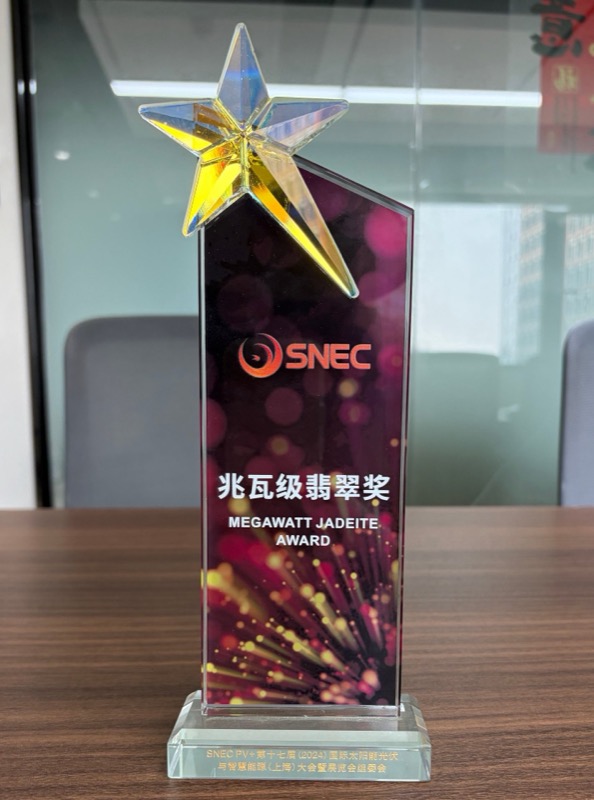 SNEC 2024 兆瓦级翡翠奖奖杯